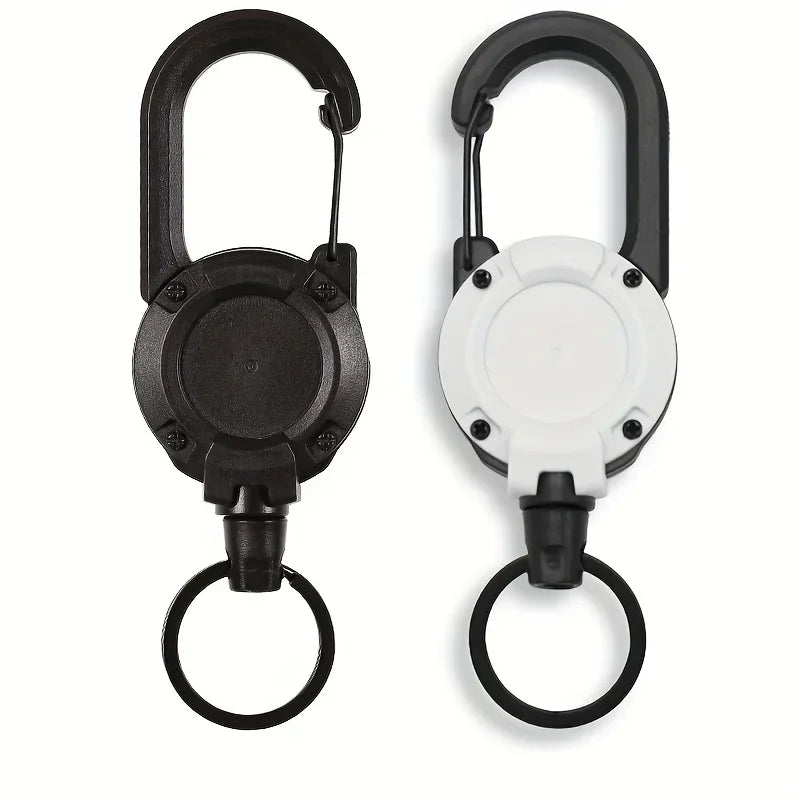Retractable Keychain – Badge Reel with Carabiner Clip for Bags