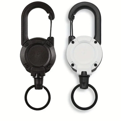 Retractable Keychain – Badge Reel with Carabiner Clip for Bags
