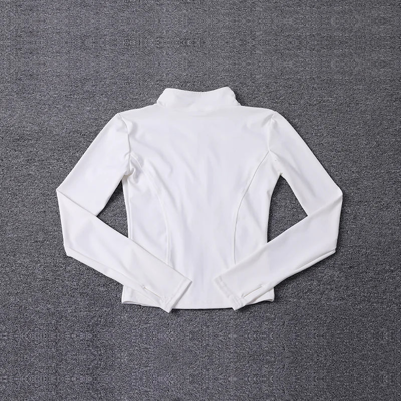 Women's Workout Jacket Long Sleeve Zip Up Gym Sportswear