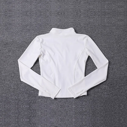 Women's Workout Jacket Long Sleeve Zip Up Gym Sportswear