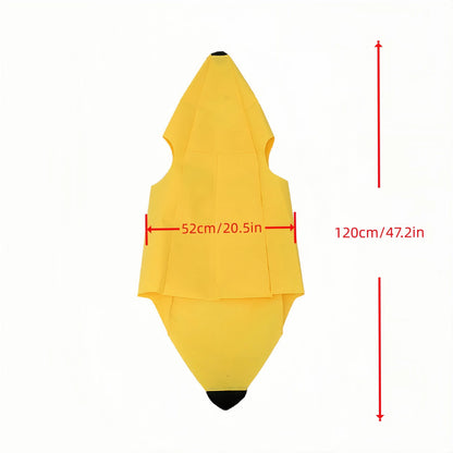 Banana Costume – Funny Yellow Fruit Cosplay Suit for Adults