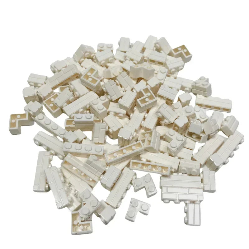 120Pcs Building Block Simulation City Wall Brick Building Block Model Building Accessories Castle Construction Children's Toys
