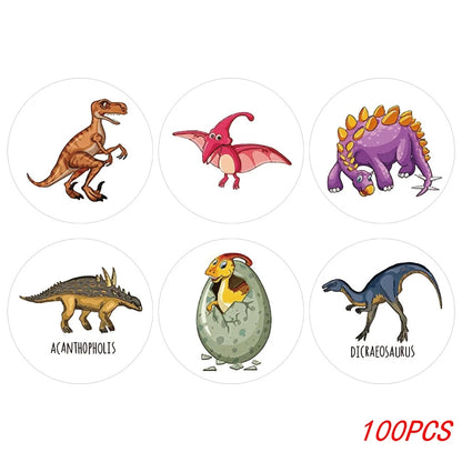 Dinosaur Stickers for Kids – 100 to 500 Teacher Reward Stickers