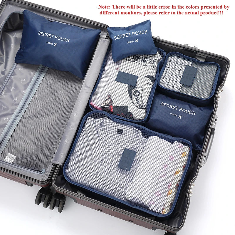 Travel Packing Cubes 6-Piece Set for Luggage Organization