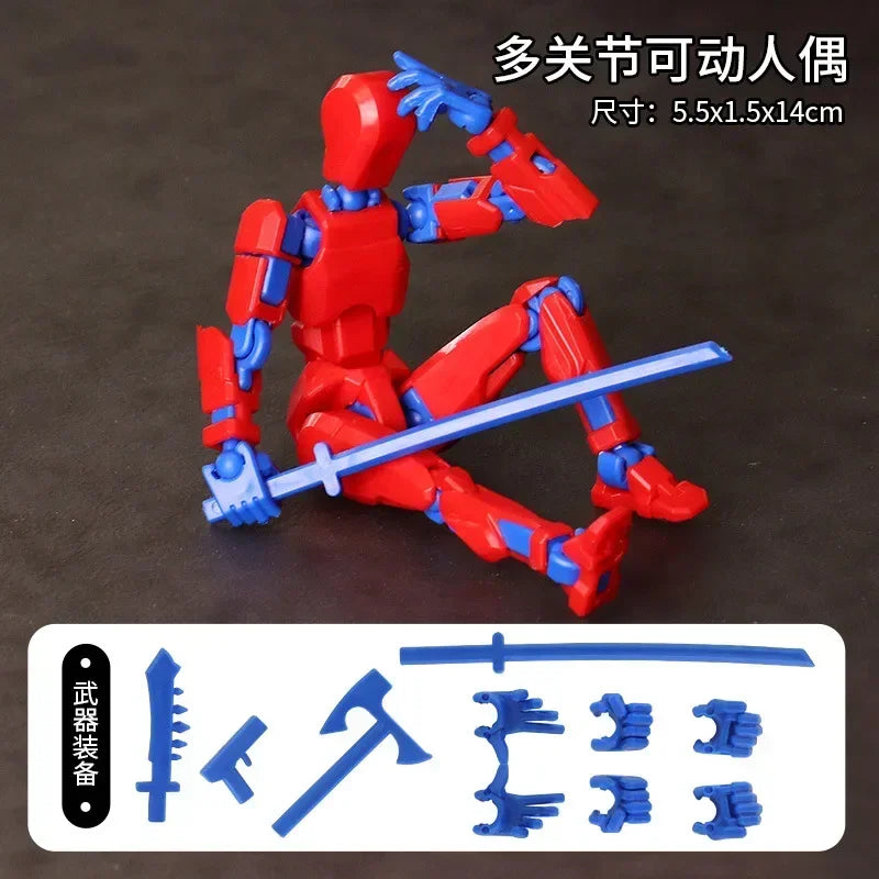 Movable Robot Action Figure, 13-Joint Poseable Model Toy – 14CM