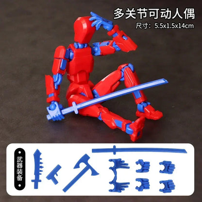 Movable Robot Action Figure, 13-Joint Poseable Model Toy – 14CM