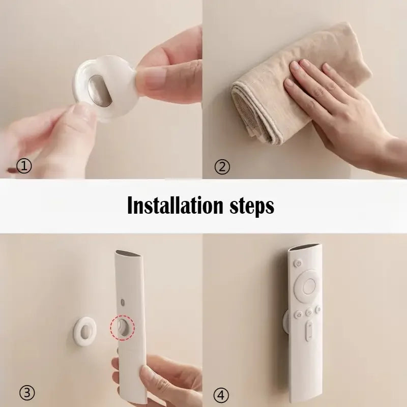 Magnetic Remote Control Holder 3 Pack Wall Mount No Drill Organizer