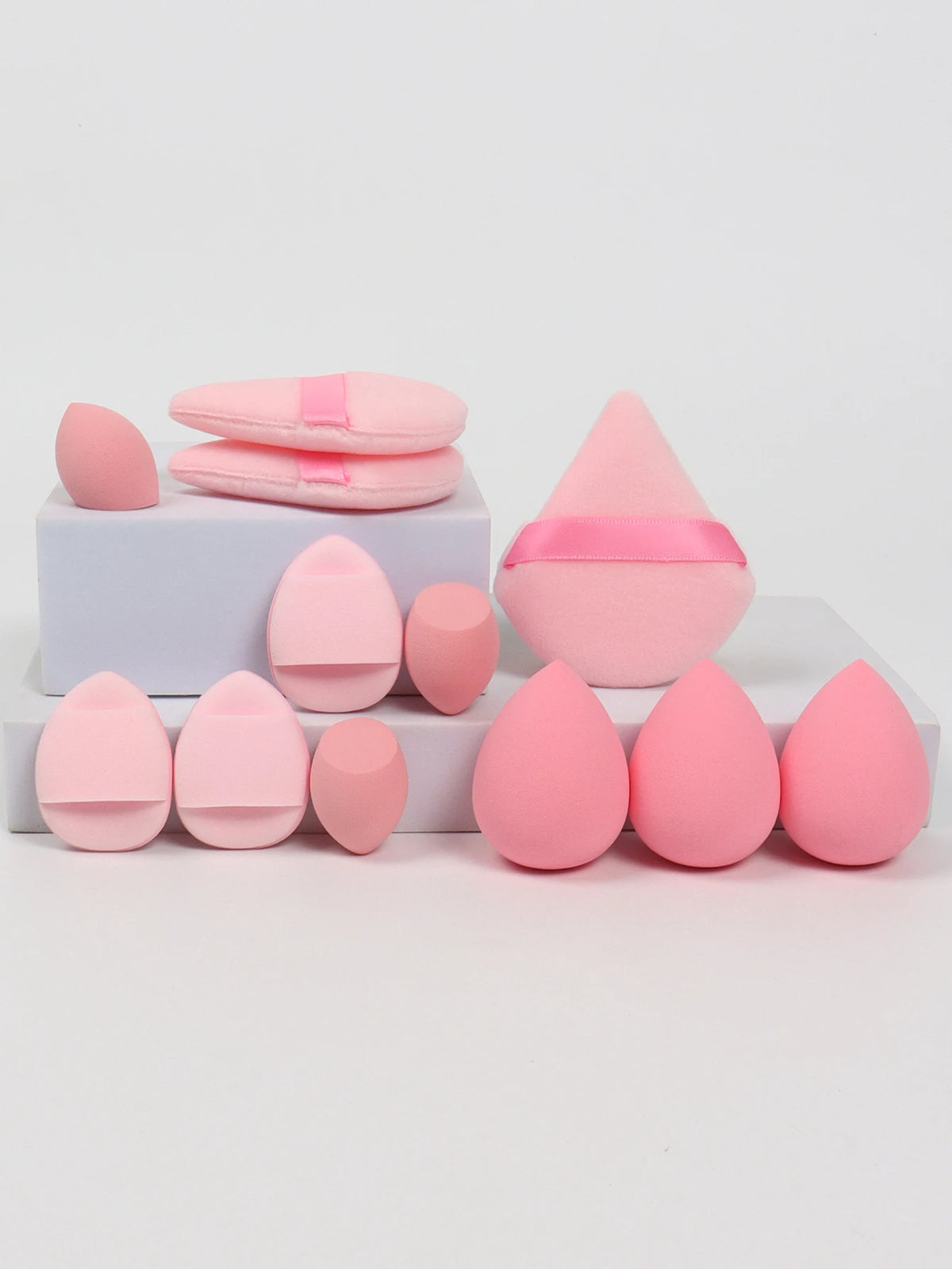 12-Piece Makeup Sponge Set with Powder Puffs and Beauty Blenders