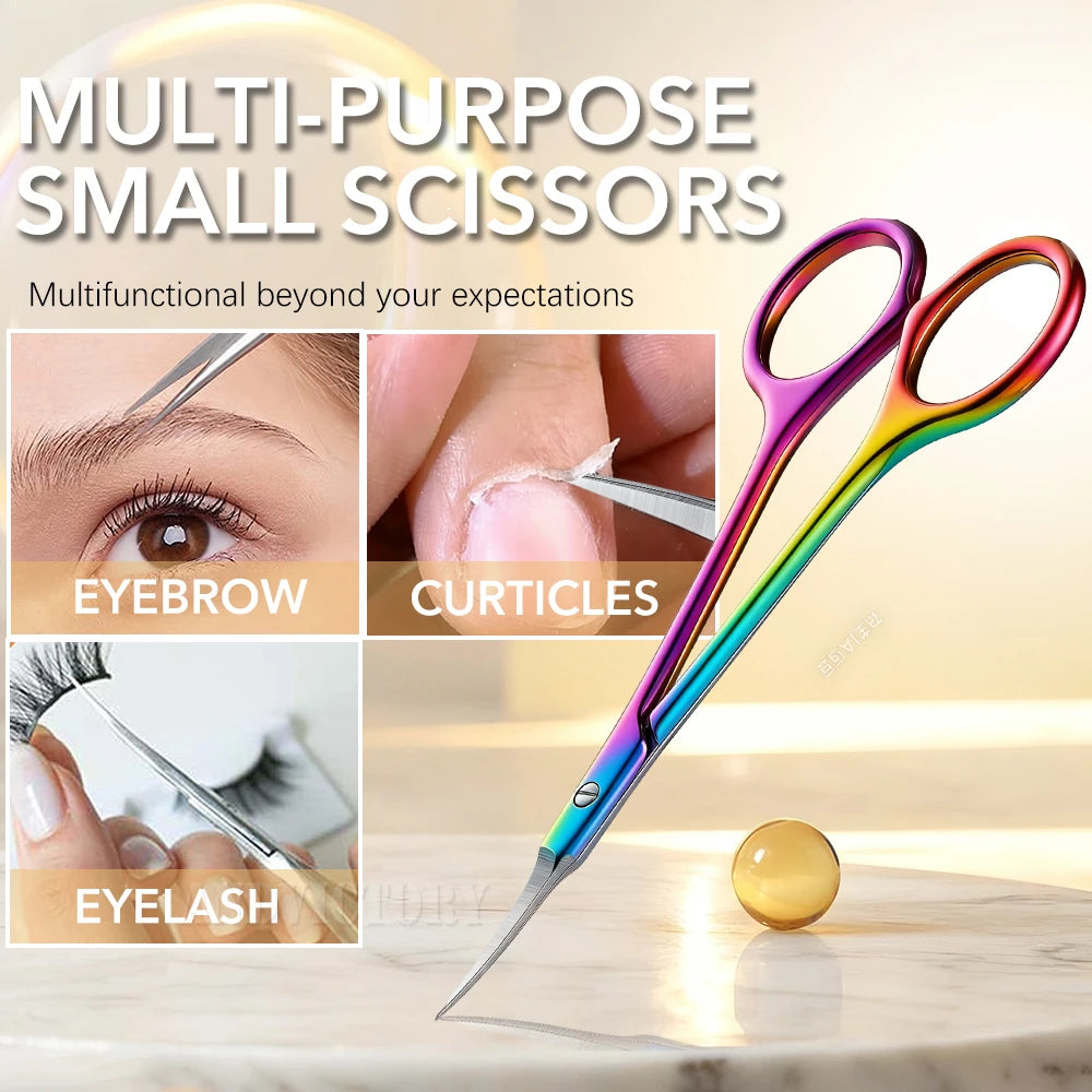 Stainless Steel Cuticle Scissors with Curved Tip for Manicure