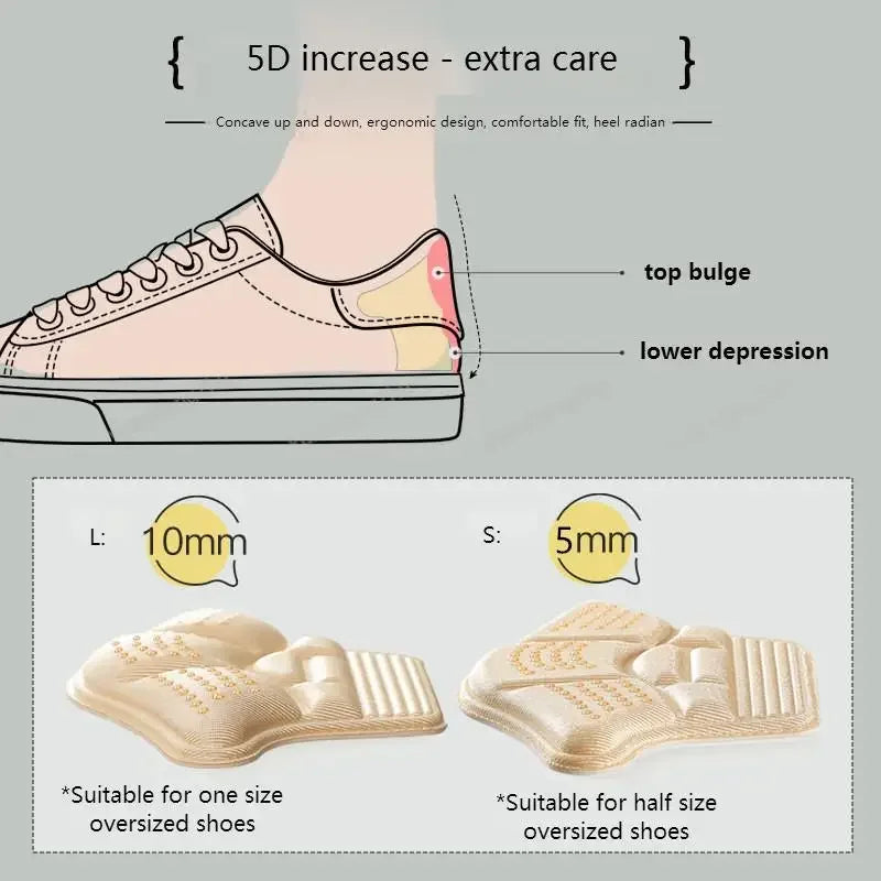 Heel Cushion Inserts for Shoes with Anti-Wear Heel Protection