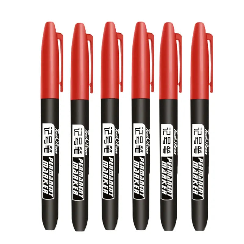 Permanent Markers 6-Piece Set with Waterproof Fine Tip Ink