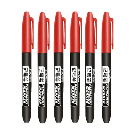 Permanent Markers 6-Piece Set with Waterproof Fine Tip Ink